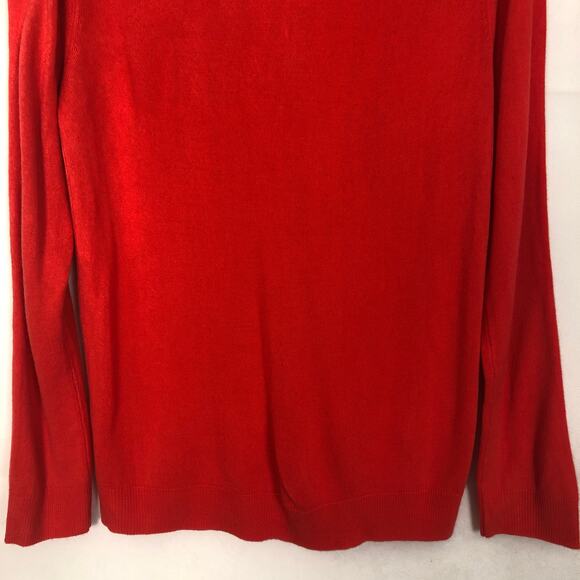 Atmosphere V-Neck Pullover Orange Sweater Size 8 Workwear Casual - Picture 8 of 9